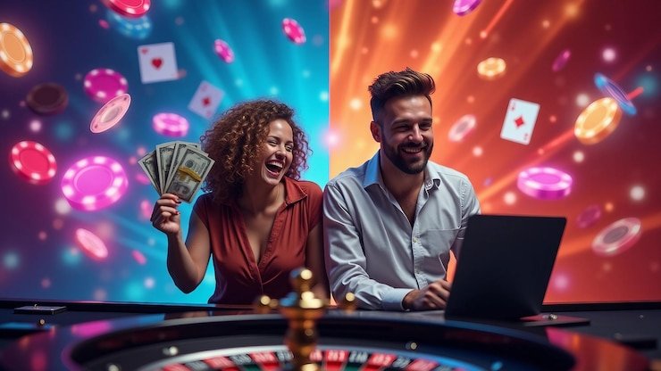 Mobile app dashboard with football and casino game tiles